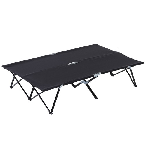 Double camping cot bed - bed, with