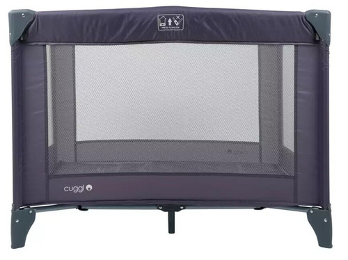 Cuggl grey foldable travel cot - grey,